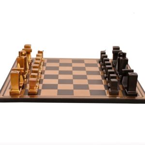 Chess Table (Gold & Black) MDF + Aluminum Plated