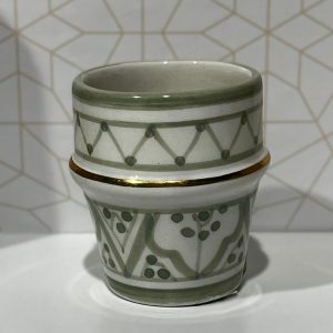 SMALL COFFEE CUP ZWAK ALMOND GOLD CERAMIC