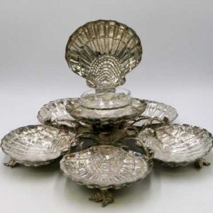 Rare Franco Lapini Silver Plated Caviar Serving Dish