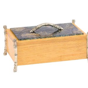 Rectangular Box - Paua Shell Bamboo Handle