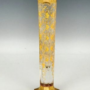 19th Century Enameled Moser Glass Vase