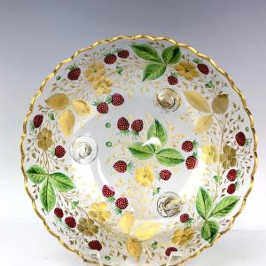 A Large Enameled Moser Bowl
