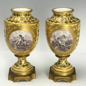 A Pair of 19th Century Sevres Porcelain Vases