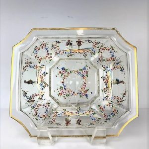 19th Century Lobmeyr Square Dish
