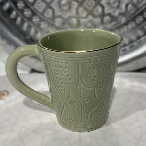 MUG EMPREINTE MINT GOLD CERAMIC